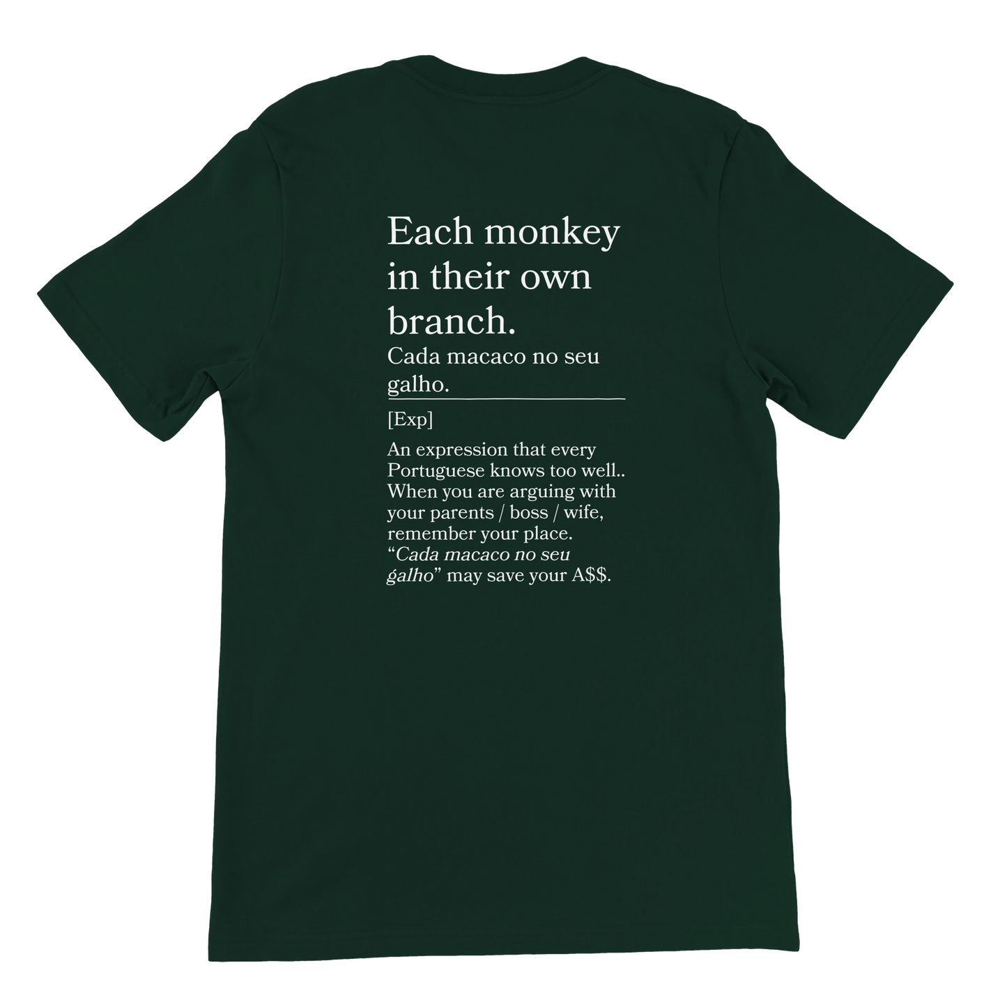 Each monkey in their own branch - T-shirt