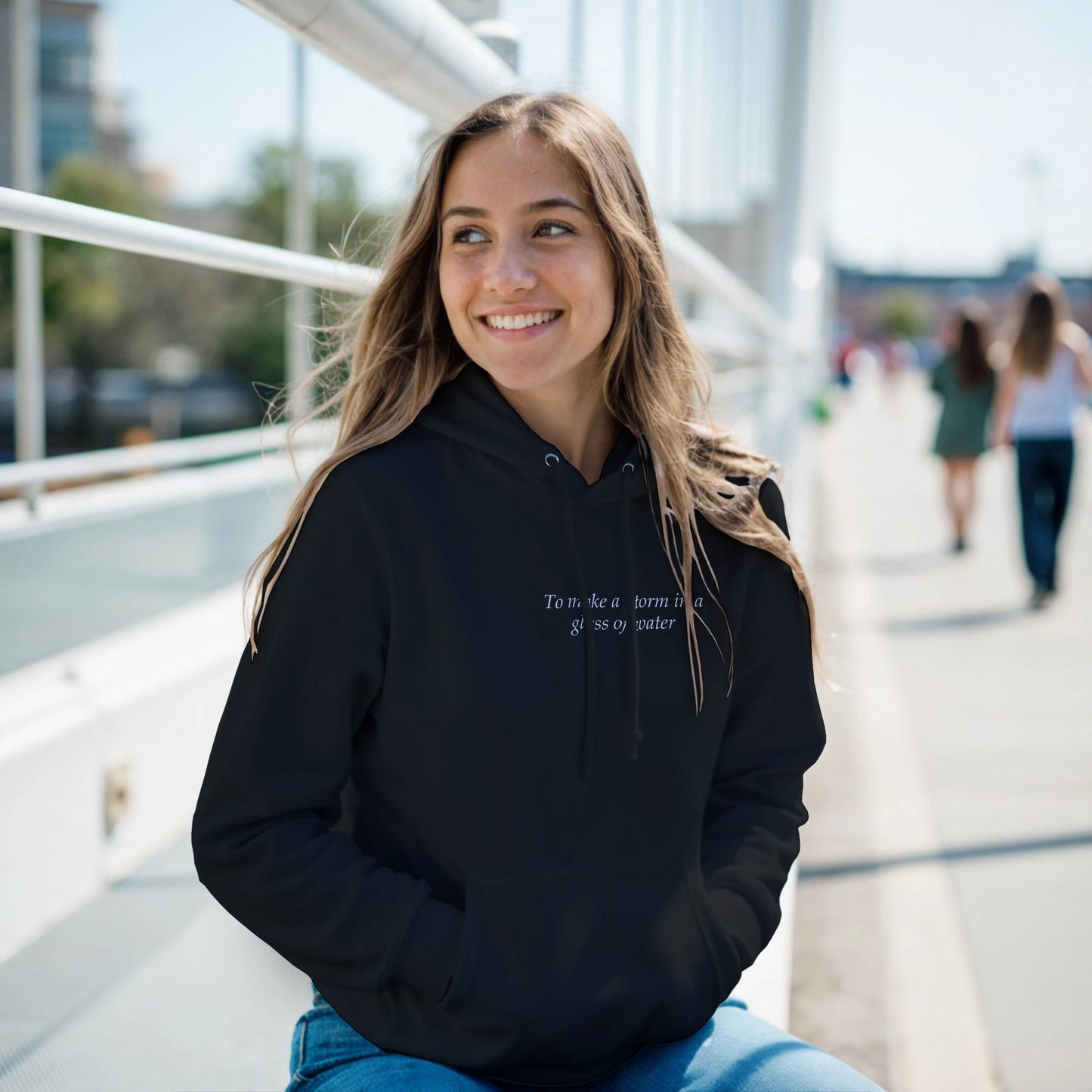to make a storm in glass of water - Hoodie