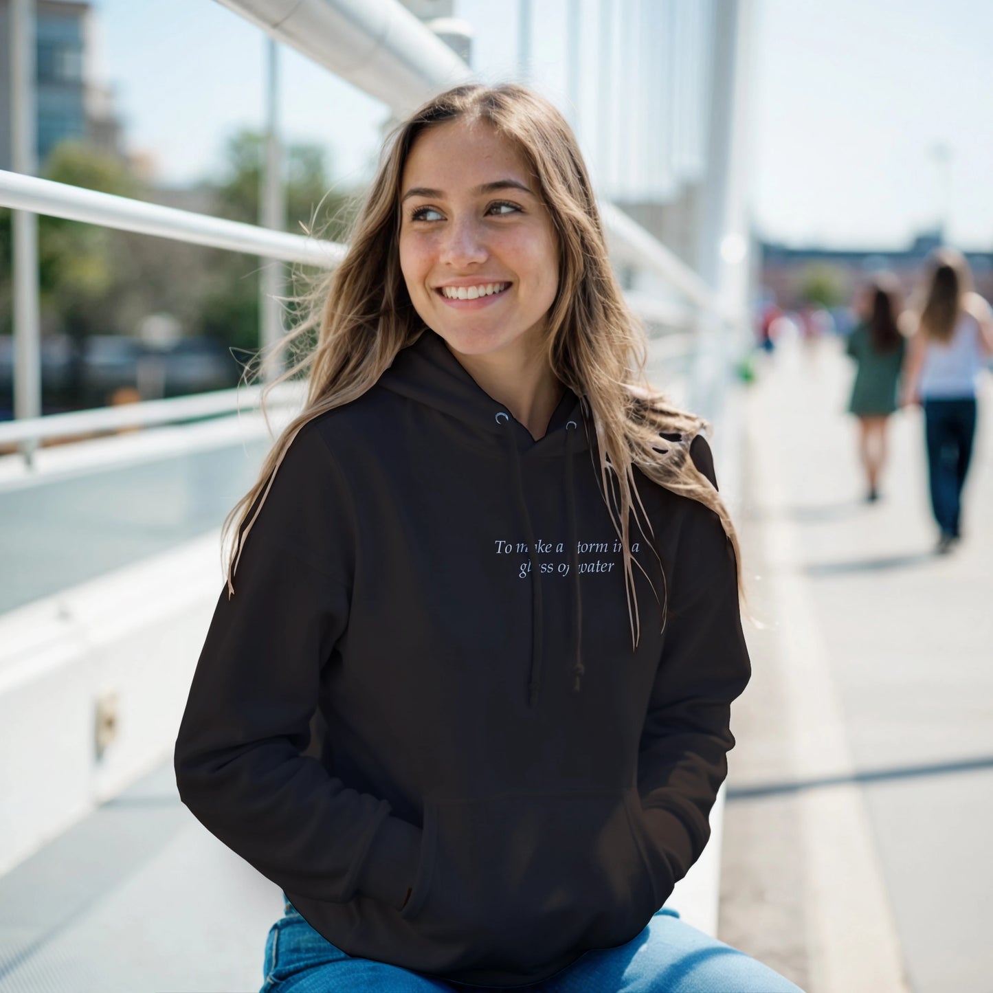 to make a storm in glass of water - Hoodie